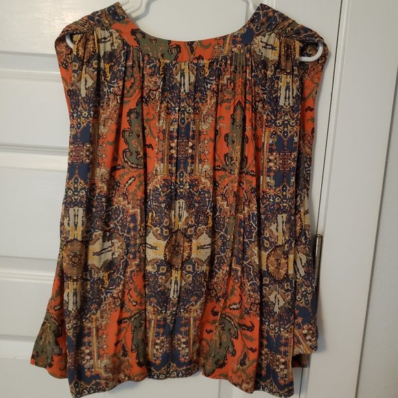 Free People Sleeveless Patterned Blouse - Picture 2 of 5